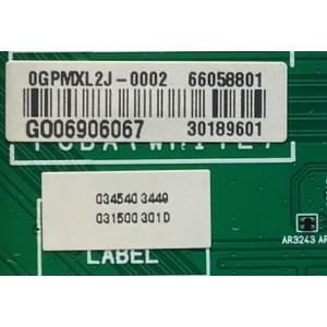 MAIN PARA TV LG / NUMERO DE PARTE EBR30189601 / EAX69142401 (1.0) / 66058801 / 031500 / 034540 / GO06906067 / MODELO 49UT347H0UA.AUS